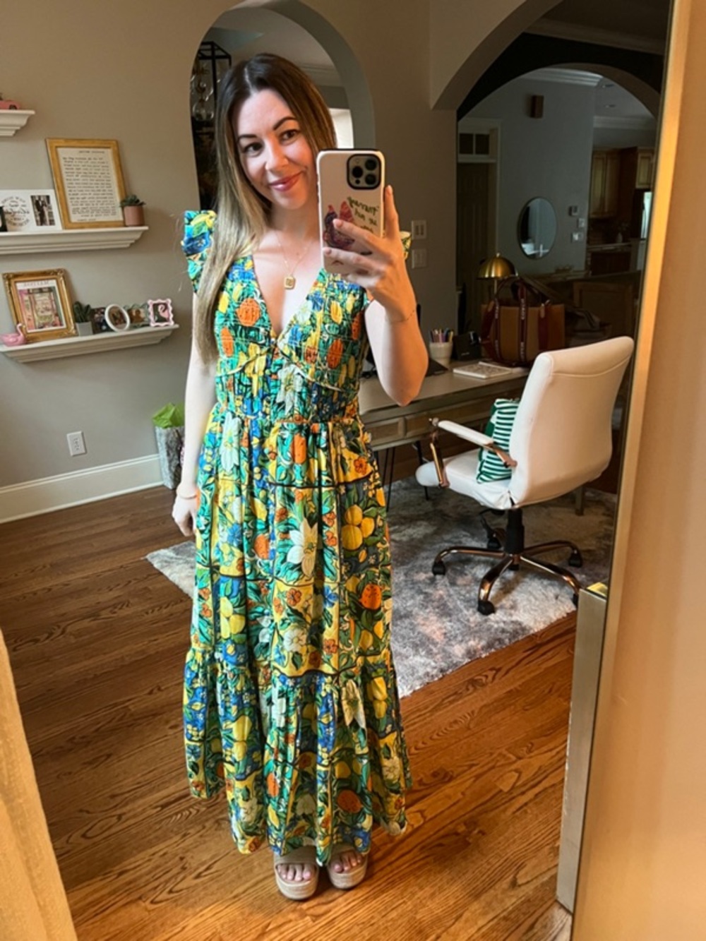 Anthropologie Peregrine Flutter Sleeve Maxi Dress - Picture 4 of 11